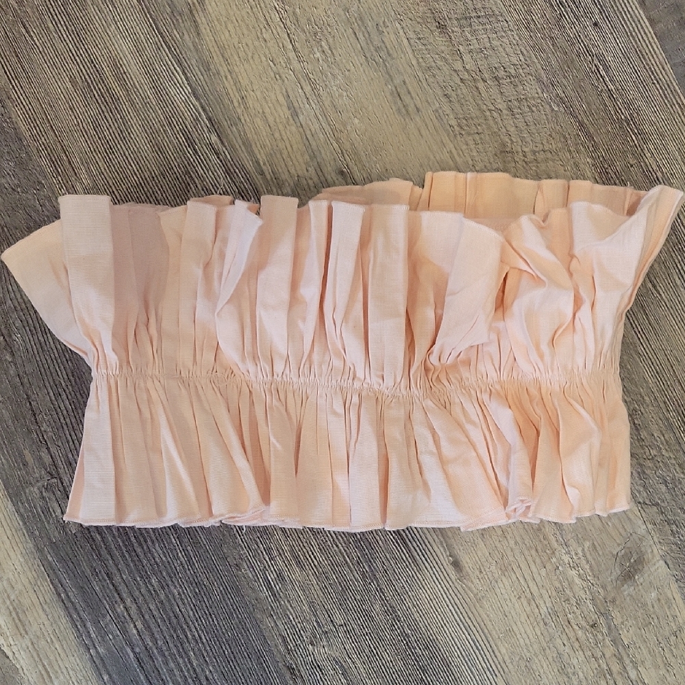 🌸 SHEIN Blush Ruffle Detail Bandeau Top 🌸